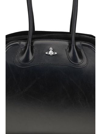 Vivienne Westwood Womens Shoulder Bag Shirley Black Calf Leather