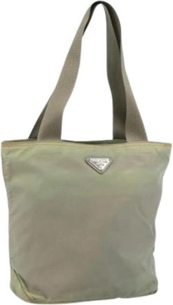 Prada Pre-owned Vintage Tote Bag - Dames - Vintage Shopper - Groen - ONE Size - Nylon - Vintage