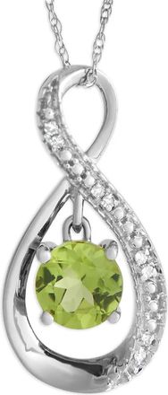 Luxury Bazaar Collana con pendente in oro bianco 14 carati con diamanti - Argento