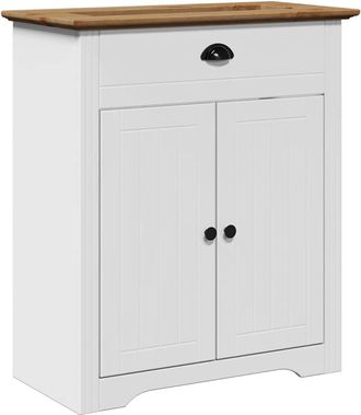 vidaXL Mobile Lavabo Da Bagno Bodo Bianco E Marrone 70x35x80 Cm - Vidaxl