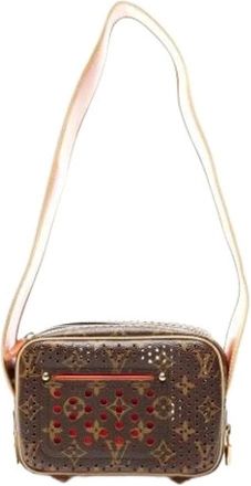 Louis Vuitton Pre-owned Cross Body Bags, female, Brown, Size: ONE SIZE Pre-owned Canvas Cross Body Bag