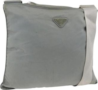 Prada Pre-owned Cross Body Bags, female, Gray, Size: ONE SIZE Pre-owned Vintage Shoulder Bag