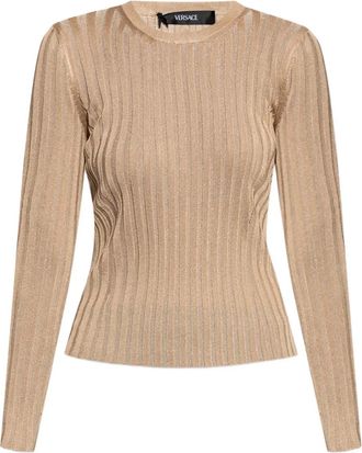 Versace Top a coste a maniche lunghe - Toni neutri