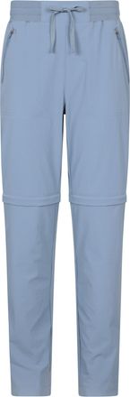 Mountain Warehouse Explorer Womens Zip Off Trousers - Quick Drying Pants, UV Protection Bottoms - for Hiking, Camping & Outdoors Blue (Regular Length) Womens Size 20