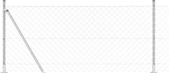 vidaXL Chain Link Fence with Posts Silver 0.8 x 10 m Steel Vidaxl