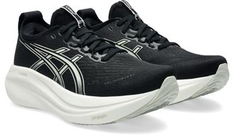 Asics Laufschuh ASICS GEL-NIMBUS 27, Damen, Gr. 37,5, schwarz (schwarz, lake grau), Textil, Schuhe Laufschuh