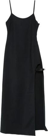 Coperni Abito midi con spacco laterale - Nero
