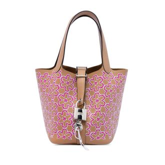Herm&egrave;s Pre-owned Hermes Micro Swift Lucky Daisy Picotin Lock 14 Satchel Ladies MDG8B8LMGBBGYV0H