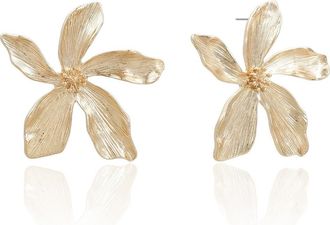 Ettika Tropical Flower Earrings in Gold at Nordstrom Rack