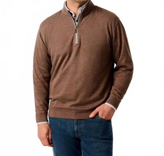 Johnnie-O Sully Quarter Zip Pullover In Grizzly
