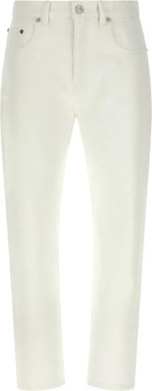 Victoria Beckham High-Rise Slim Jeans - Dames - Cropped Jeans - Wit - W24 - Katoen - Jeans