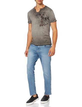 Key Largo Mens Weapon Button T-Shirt, Anthra (1101), 3XL