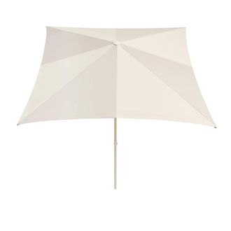 HAY Terrazza Sonnenschirm, quadratisch, 240 x 240 cm, off-white / grau