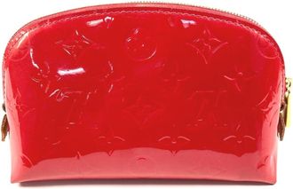 Louis Vuitton Monogram Vernis Cerise Red Color Monogram Vernis Pouch (Pre-Owned)