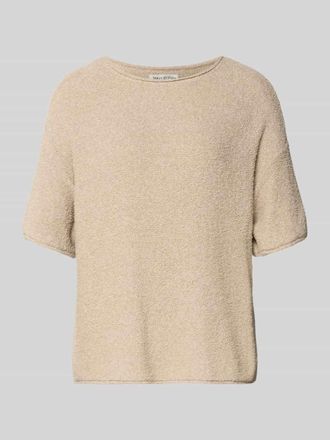 Marc O'Polo Boxy Fit Pullover aus Baumwoll-Mix-Frottee in Beige, Gr&ouml;&szlig;e XXL