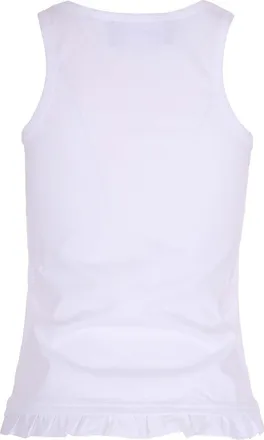 Rotate Womens Tank Top Ruffle Hem Bright White Vests & Tops