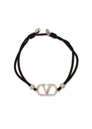 Valentino Garavani Vlogo Cord Bracelet - Black - One Size