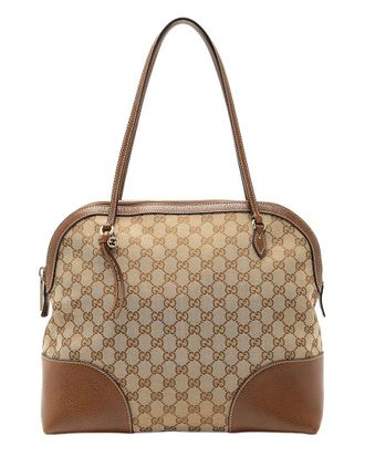 Gucci Beige Gg Canvas Bree Small Shoulder Bag (Authentic Pre-Loved)