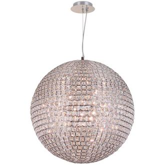 Netlighting Times Spherical Pendant Ceiling Light Chrome in Silver