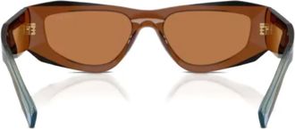 Prada Occhiali da sole geometrici - Marrone