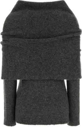 Entire studios Womens Smoke Sweater Gray Wool Alpaca Acrylic