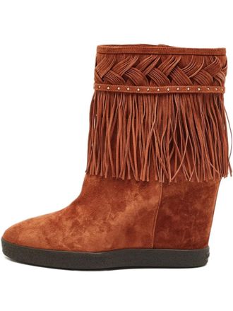 Le Silla fringed suede boots - Brown