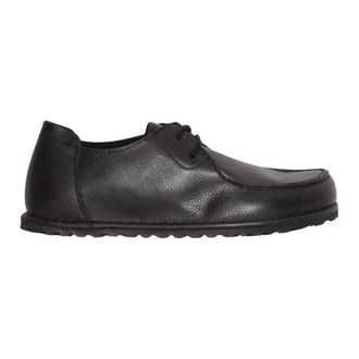 Birkenstock Black Lace Leather Moccasin Shoes