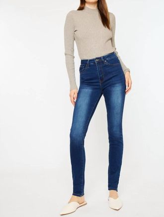 Kancan High Rise Super Skinny Jeans In Dark Wash