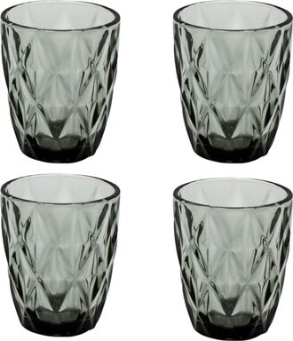 LLR Collection 4er-Set Wasserglas Zuma 2 dl, Anthrazit