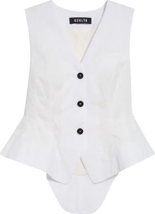 Ashlyn William Flared Vest in White at Nordstrom, Size 8
