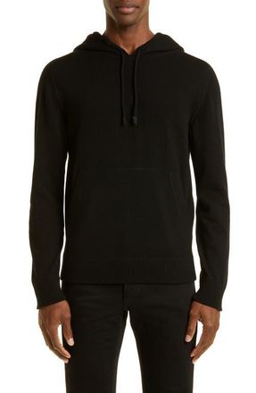 Ermenegildo Zegna Oasi Cashmere Hoodie in Black at Nordstrom, Size 44 Us
