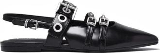 Ash Leather Ballerinas - Black