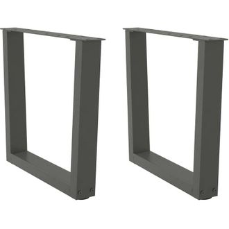 vidaXL Vidaxl - Patas Para Mesa De Centro En Forma De V (2 Unidades), Antracita, 60 X (42-43,3) Cm, Acero