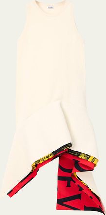 Loewe Sleeveless Layered Asymmetric Mini Dress