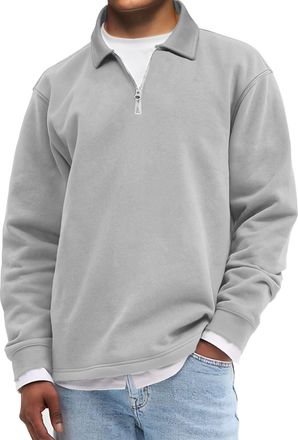 Generic Mens Quarter Zip Pullover Mock Neck Sweatshirt Long Sleeve Top for Fall Winter (UK, Alpha, 5XL, Regular, Regular, 10)