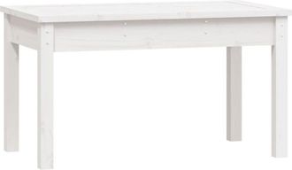 vidaXL Vidaxl - Banco de jardín madera maciza pino blanco 80x44x45 cm