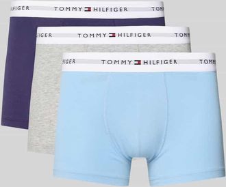 Tommy Hilfiger Trunks aus Baumwoll-Mix im 3er-Pack in Hellblau, Größe XXL