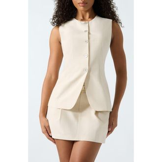 Guess Camille Vest in Warm Slate Plaid Multi at Nordstrom, Size X-Small