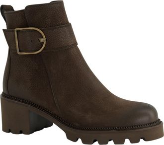 Paul Green Elissa Combat Boot in Mocca Grained Nubuk at Nordstrom, Size 9.5