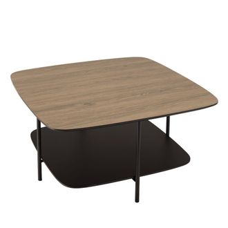 Macabane Mesa de centro de 2 tableros mm en bimaterial con patas de metal