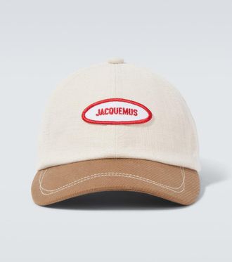 Jacquemus Logo corduroy-trimmed canvas baseball cap
