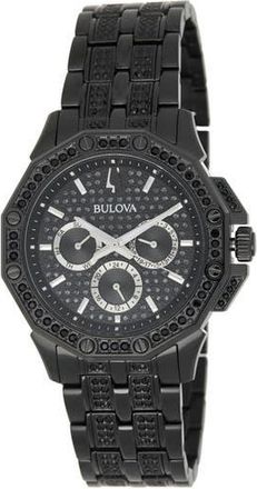 Bulova Crystal Octava Chronograph Bracelet Watch, 41.5mm in Black at Nordstrom Rack