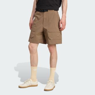 adidas Originals ADIDAS Originals Mens Premium Essentials Utility Cargo Shorts - Brown Polyamide - Size X-Small