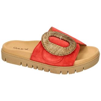 Gabor Schoenen, Dames, Rood, 36 EU, Leer, Dreamvelour Chilli Slipper
