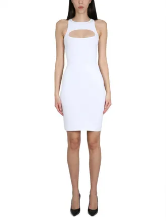 Dsquared2 Cut-Out Viscose Rayon Dress - White