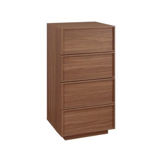Sweeek C&oacute;moda con 4 cajones y efecto madera, nogal