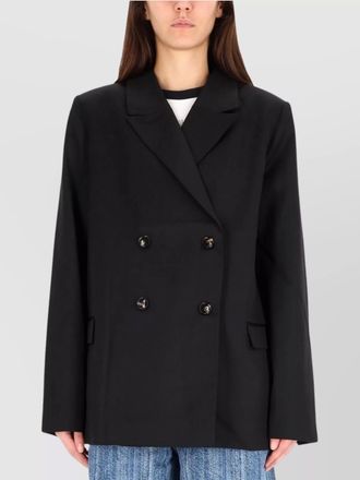 Ganni relaxed-fit double-breasted blazer