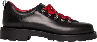 Scarosso Cora Boots - Dames - Veterschoenen - Zwart - 40 EU - Leer - Schoenen