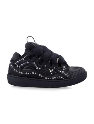 Lanvin Black Embellished Curb Sneakers