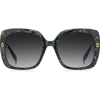 Marc Jacobs 56mm Square Sunglasses in Marble Green/Dark Grey Sf at Nordstrom